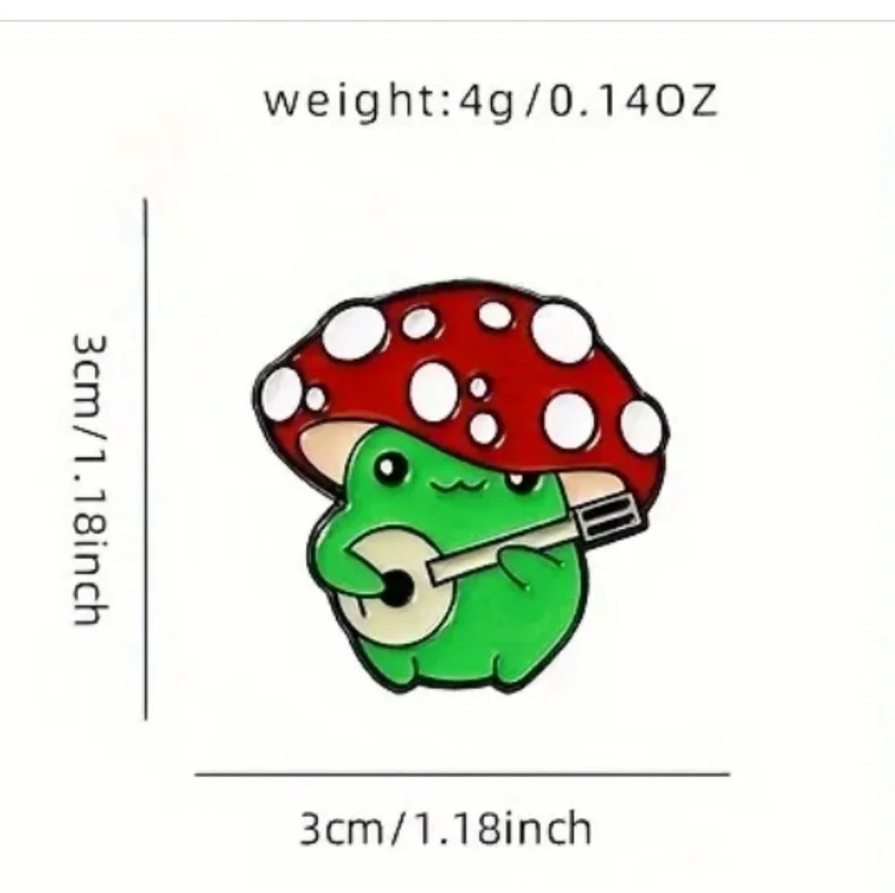 Green Mushroom Guitar Pin